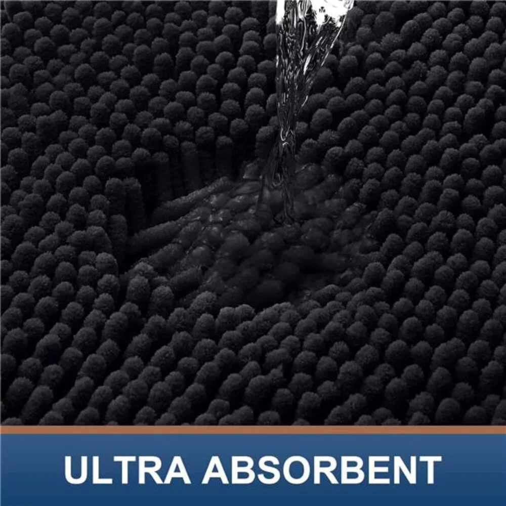 Luxury Chenille BathRug 24''x16'',Extra Soft & Absorbent Shaggy BathroomMat Rugs